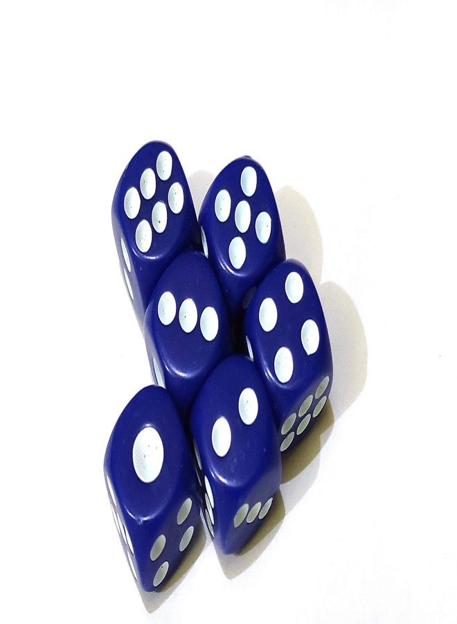 ISHARAA Pack of 20 Ludo Dice Standard Plastic 14 mm Game Blue Dice - Image 2